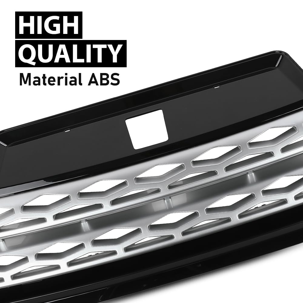 G-PLUS Front Hood Center Grille Grill Compatible with Range Rover Sport 2014-2017 LR054766, LR044120