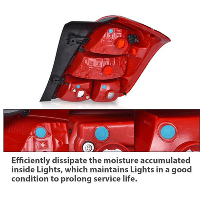 G-PLUS Tail Light Brake Lamp W/Bulbs Compatible with Chevy Trax 2013-2016/LS 2017-2019 GM2800272, 42599449 Red Lens Chrome Housing Left Driver Side Luces Traseras Rear Brake Lamps Assembly