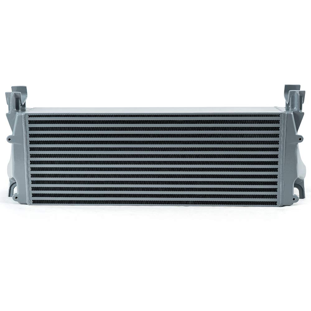 G-PLUS Charge Air Cooler/Intercooler Compatible With 2013-2018 Ram 2500 3500 6.7L Aluminum Tank Tube & Fin Core Silver