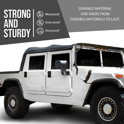 G-PLUS Fender Flares Overfender w/Hardware Compatible with Hummer H1 / Humvee/HMMWV Black 8Pcs