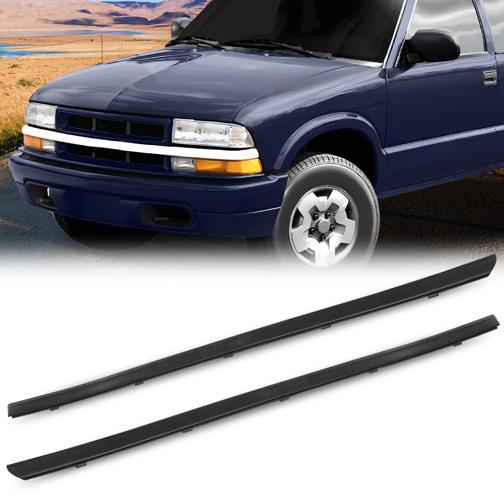 G-PLUS Black Pair New Left and Right Window Sealing Strips Fit Blazer Jimmy S10 Sonoma 45350, 6038475, 6038476