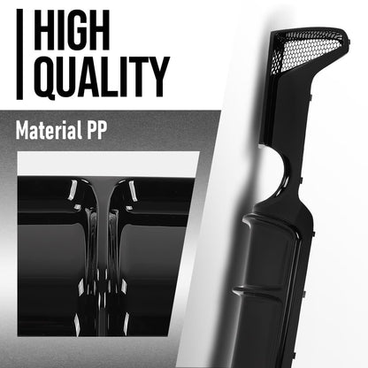 G-PLUS Rear Diffuser Compatible with BMW F32 4-Series 2 Door Coupe 2014 2015 2016 2017 2018 2019 2020 with M Sport Bumper Only Rear Diffuser Lip Glossy Black