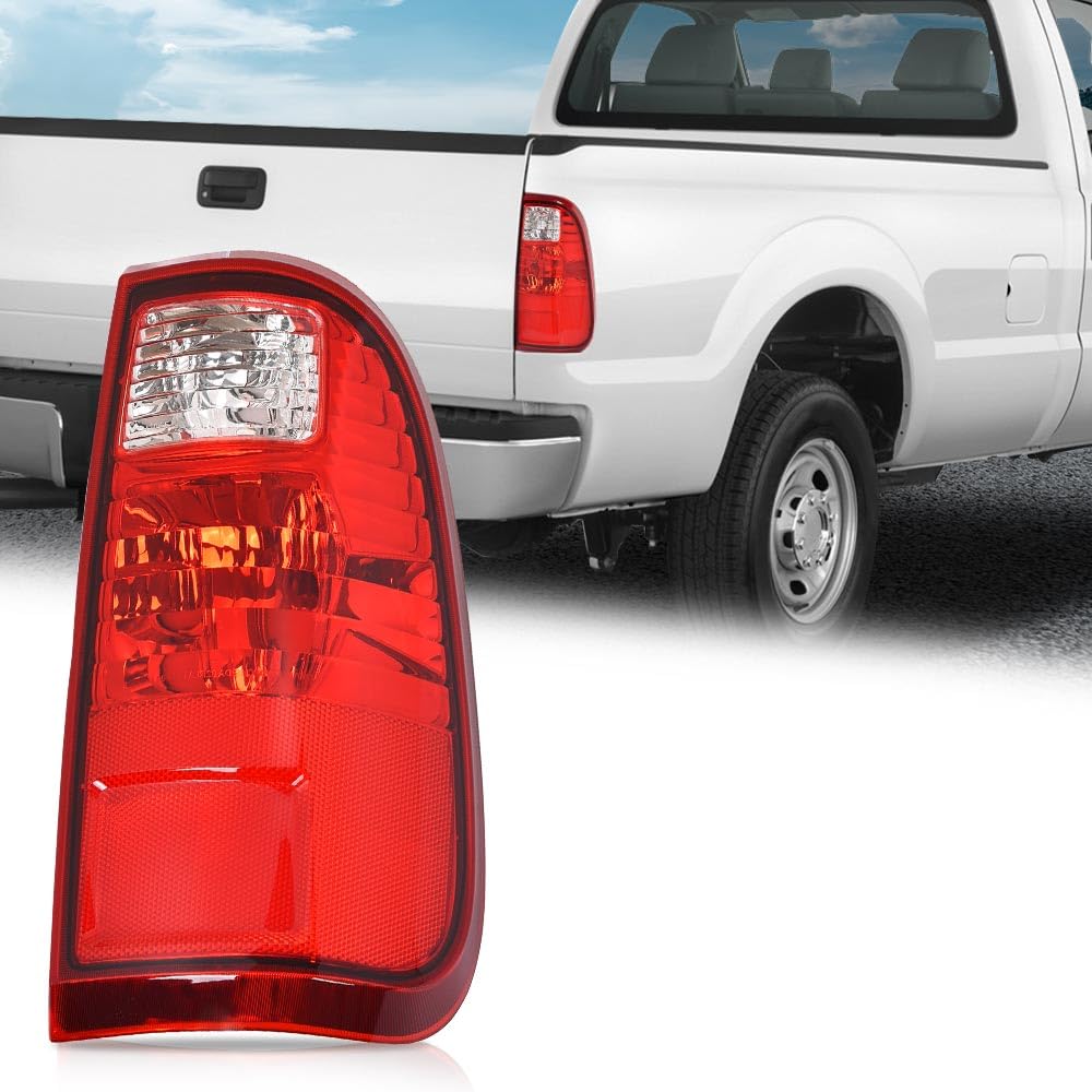 G-PLUS Rear Brake Lamps Assembly Tail Light Lamp w/o Bulbs Right Passenger Compatible with Ford F250 F350 F450 F550 Super Duty 2008-2016 BC3Z13404A, FO2801208 Red Lens RH Luces Traseras Faros Traseros
