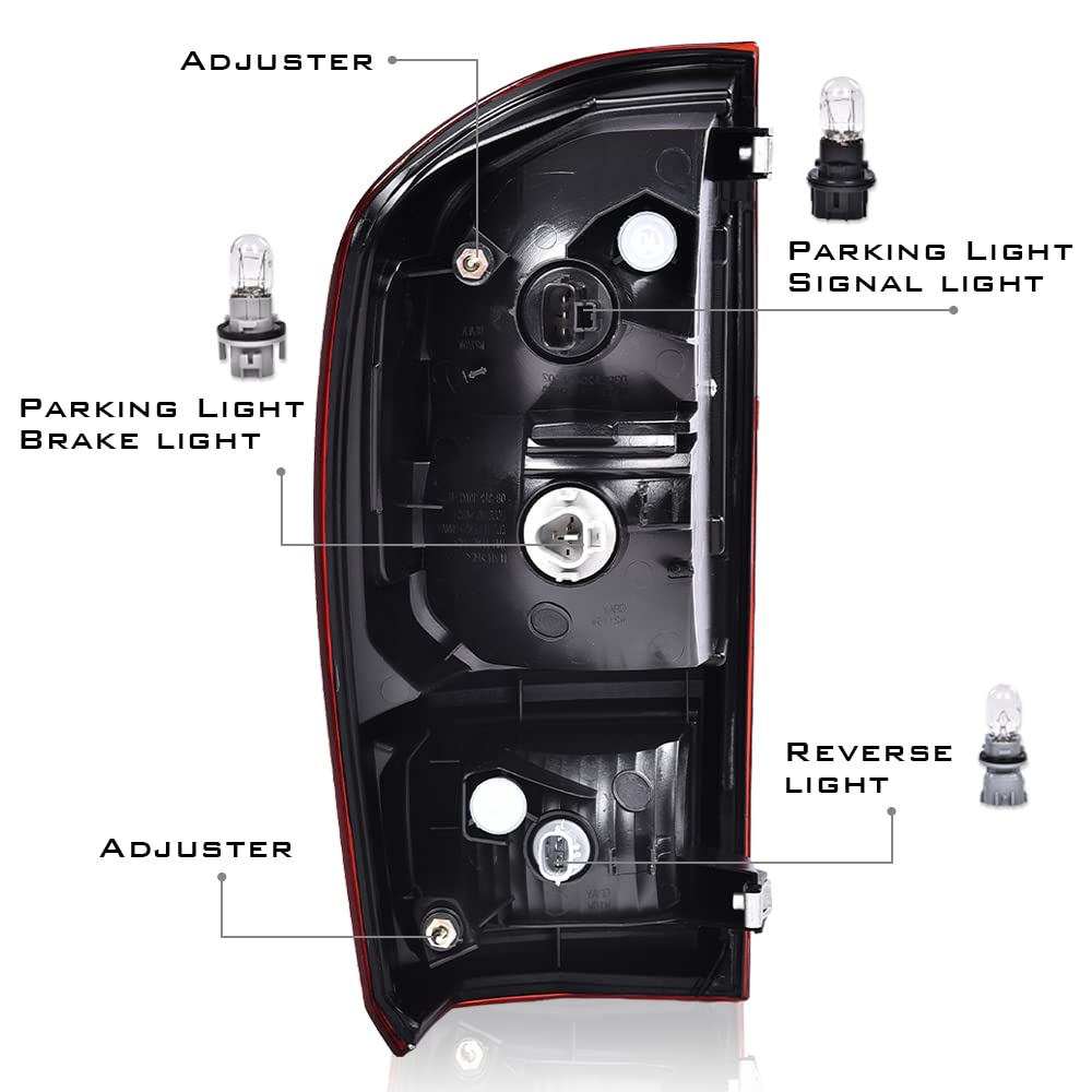 G-PLUS Rear Tail Light Compatible with Toyota Tacoma 2016-2023, Dark Red Rear Brake Lamp,Luces Traseras Right Passenger 8156004170 8155004170