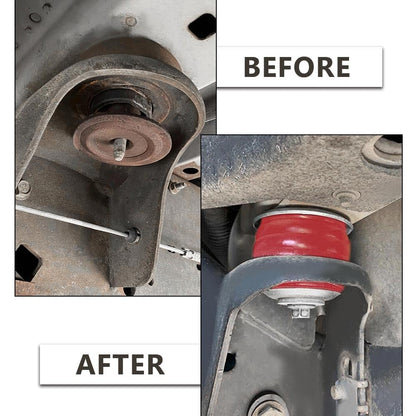 G-PLUS Body Mount Bushing Kit Compatible with Ford F250 F350 Super Duty 2WD and 4WD 2008-2016 Body Cab Mounts & Steel Sleeves & Hardware KF04060BK Red
