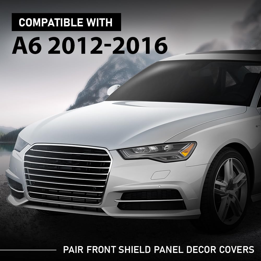 G-PLUS Pair Front Underbody Splash Shield Panel Decor Covers, Compatible with Audi A6 A6 Quattro A7 S6 2012-2016, 4G0825202A,4G0825201B