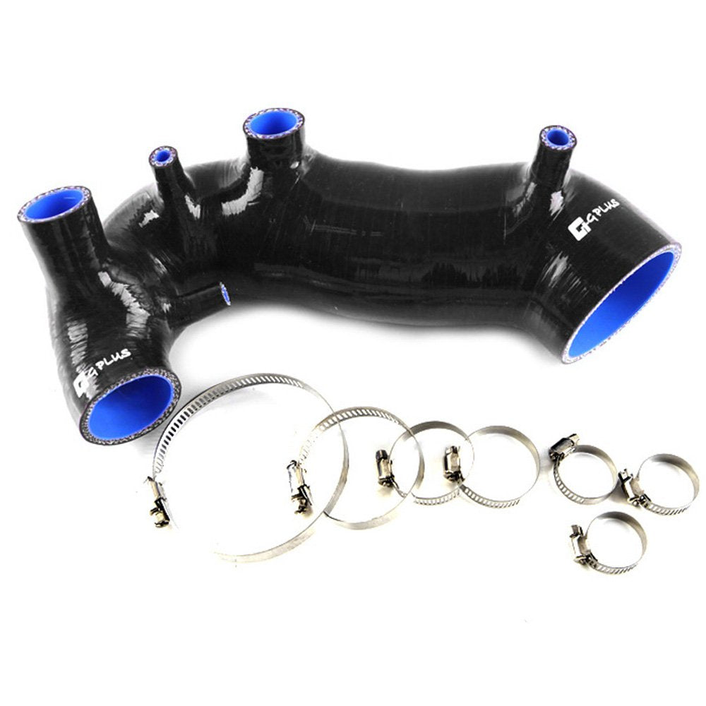 Turbo Silicone Induction Air Intake Inlet Hose Kit Clamps Replacement Part Compatible with Audi A4 Passat B6 1.8T Black