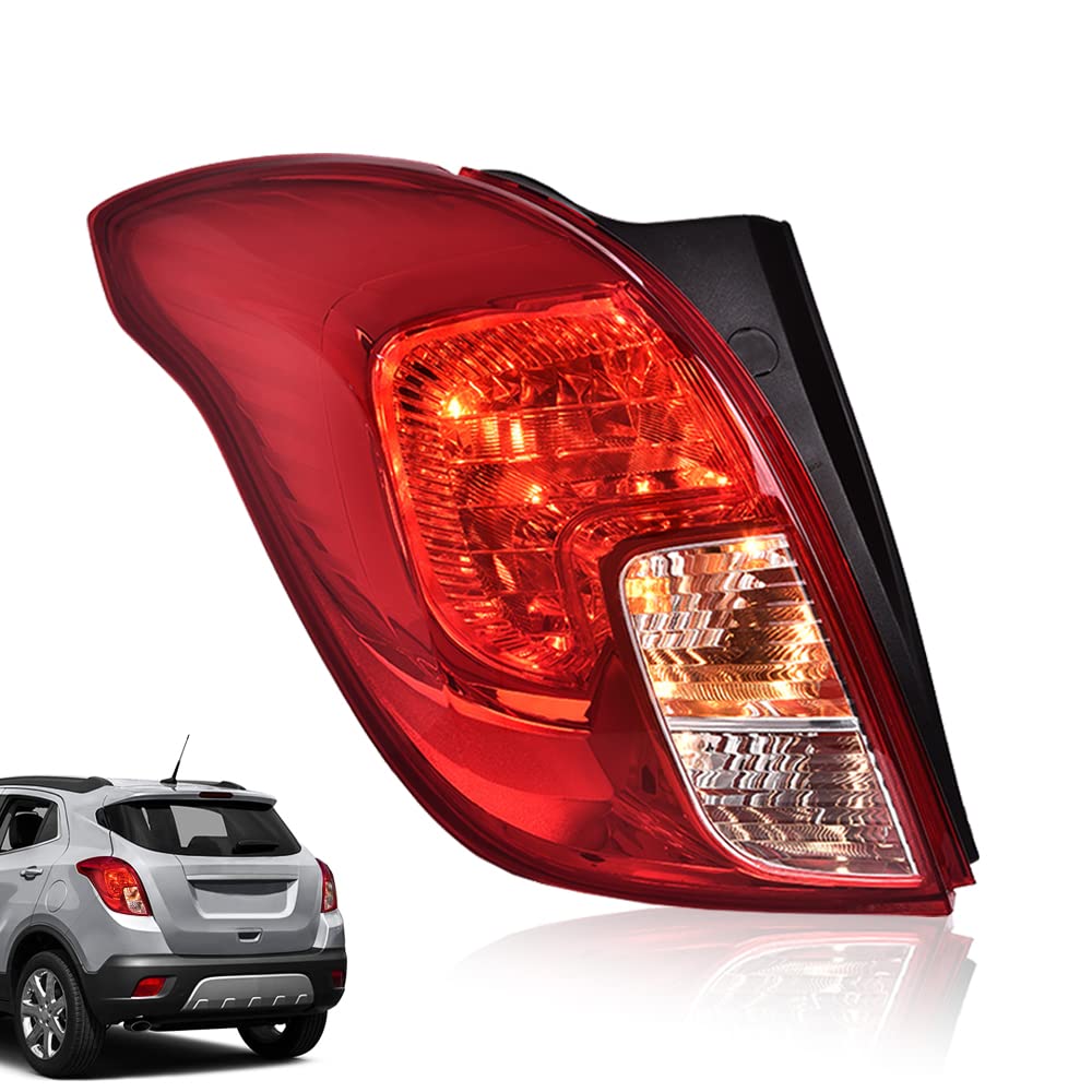 G-PLUS Rear Tail Light, Compatible with Buick Encore 2013-2016 4-Door Sport Utility,Driver Side Only LED Red Lens Chrome Housing Luces Traseras Rear Brake Lamps Assembly