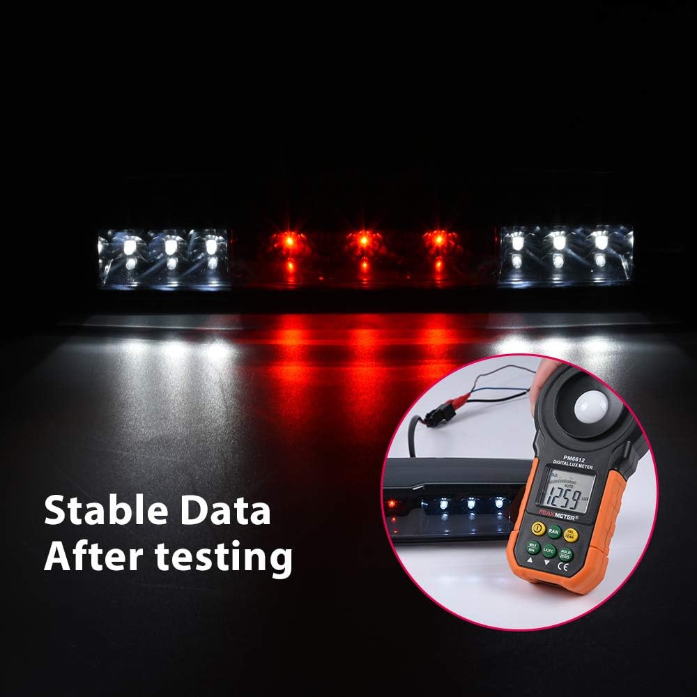 G-PLUS LED 3rd Third Brake Light High Mount Stop Light Compatible with Chevy Silverado/GMC Sierra 1500 2500 HD 3500 HD 2007 2008 2009 2010 2011 2012 2013 Rear Brake Tail Lamp Smoke Lens