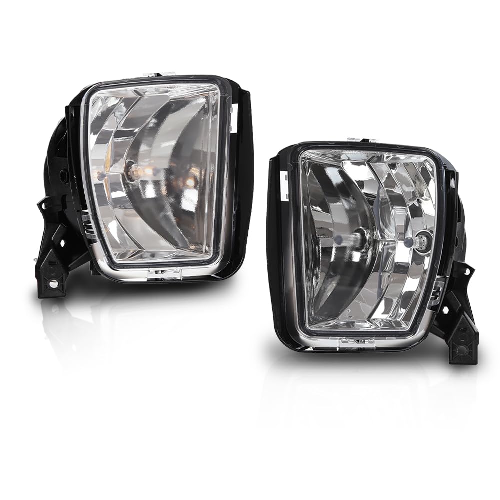 G-PLUS Fog Light Compatible With Dodge Ram 1500 Pickup 2013 2014 2015 2016 2017 2018,(NOT For Rebel Models) Driving Clear Fog Lamps w/Bulbs Pair