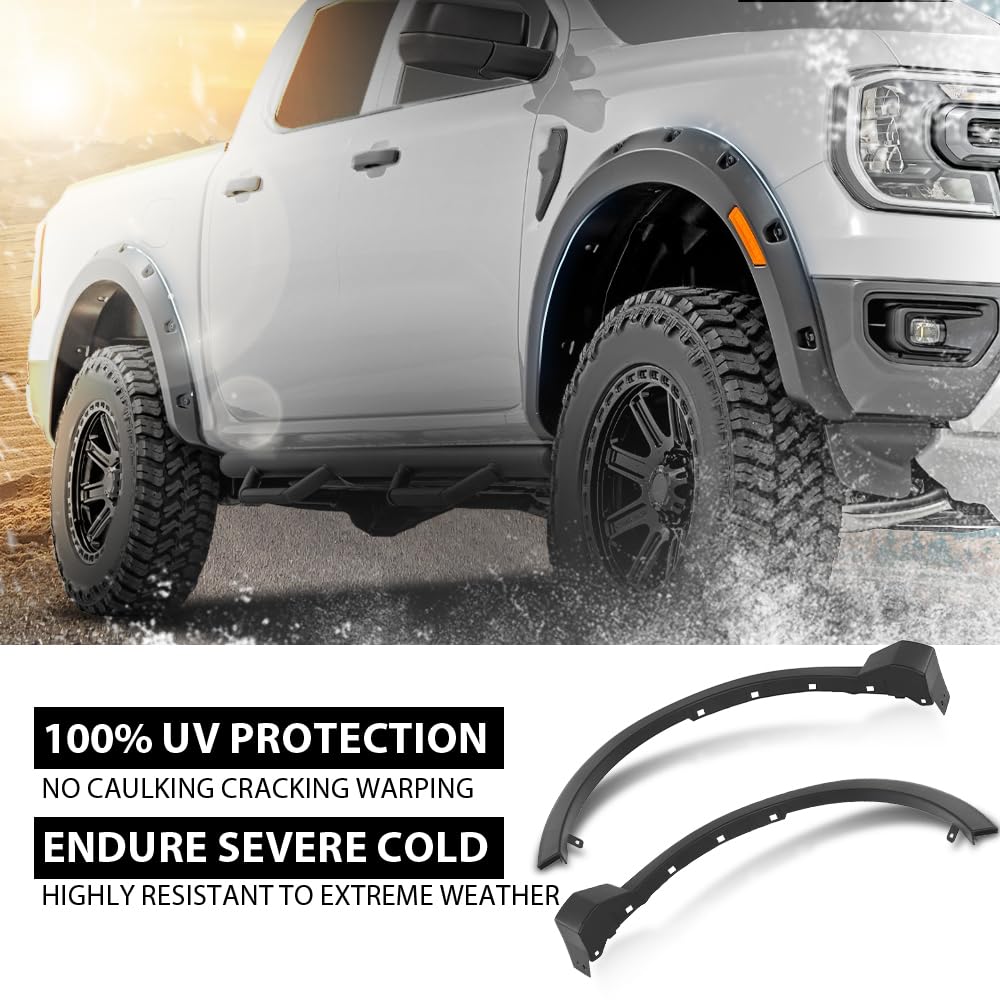 G-PLUS Front Fender Flares Compatible with Toyota RAV4 2016 2017 2018 2019 Driver and Passenger Side TO1291106, TO1290106, 756010R030, 756020R030