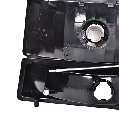 G-PLUS LED DRL Headlights, Fit 1992-1996 Ford Bronco F150 F250 F350,Fits Models with Halogen Headlights Only,Bumper Headlamps, Clear Lens Black Housing Clear Reflector,faros delanteros