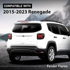 G-PLUS Fender Flares for Jeep Renegade 2015-2023 Left Right Pair Front View