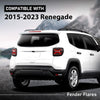G-PLUS Rear Left and Right Fender Flares Compatible with Jeep Renegade 2015-2023 Wheel Opening Molding Arch Trim 5XB67LXHAA, 5XB66LXHAA, CH1790104, CH1791104 Black