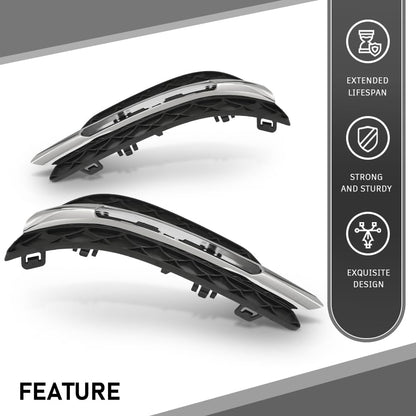 G-PLUS Pair Fog Light Cover Daytime Running Light Cover, Compatible with Benz C250 C350 2012-2015/C300 2012-2014 w/o AMG Package & Sport Package, LH Driver & RH Right 2PCS, 2048803224, 2048803324