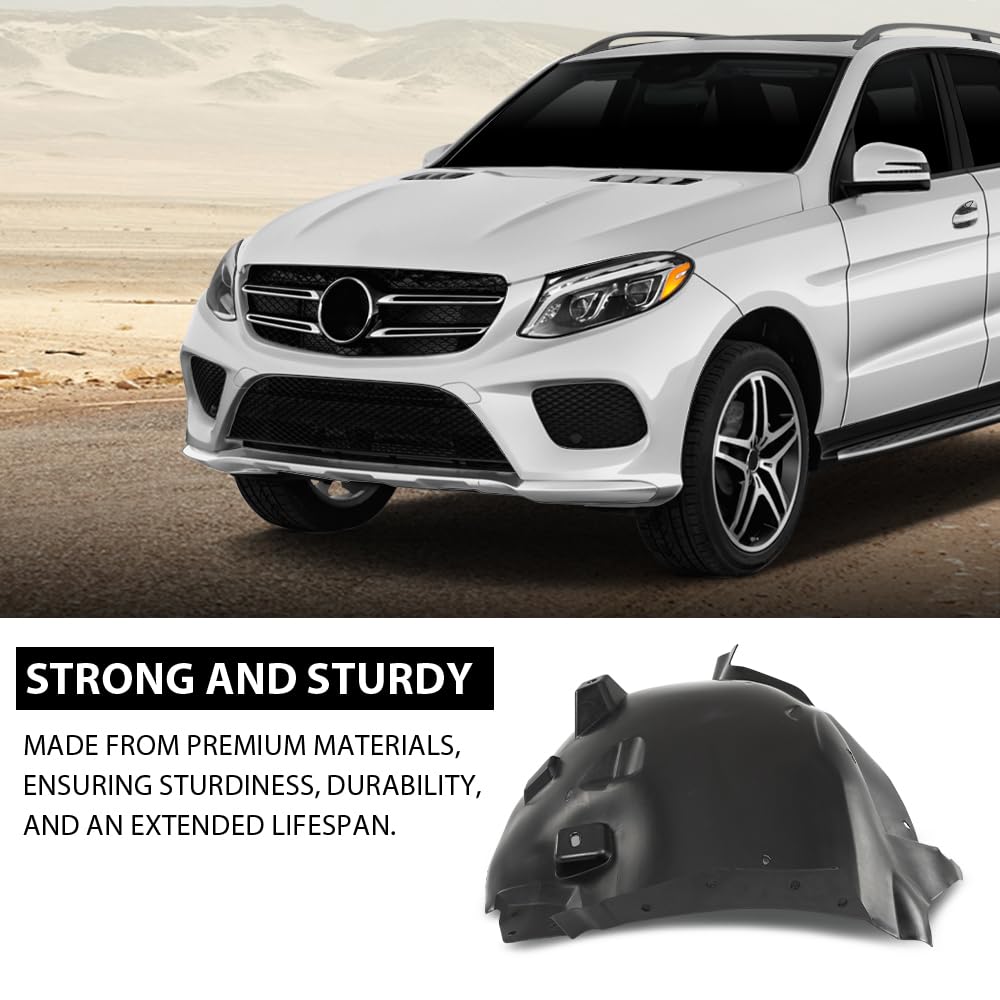 G-PLUS Fender Liner Front Driver Rear Fit Benz GLE300d 4Matic 2016-2017,Fit Benz GLE350 4Matic Base 2016-2018,Fit Benz ML350 2012-2015 1668841122