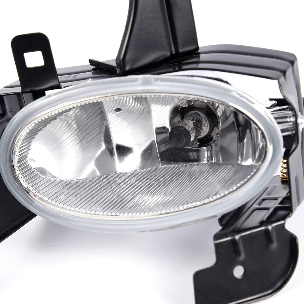 G-PLUS Front Bumper Fog Lights Compatible With Honda Accord (2Door Coupe Model Only) 2008 2009 2010 Lamps Clear Lens Includes H11 Bulbs Wiring Harness and Switch