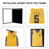 G-PLUS Jersey Frame Display Case,32" Jersey Shadow Box Lockable with UV Protection Acrylic and Hanger for Basketball Football Sport Shirt