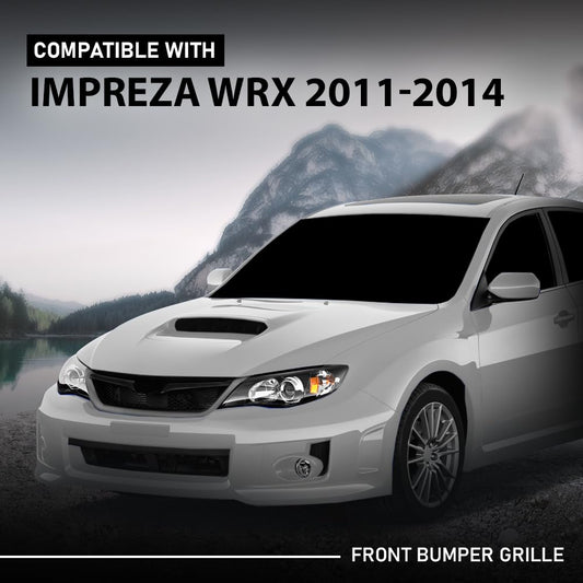 G-PLUS Front Bumper Grille Assembly Compatible with Subaru Impreza WRX 2011-2014 91121FG100