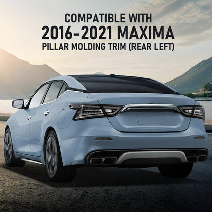 G-PLUS Pillar Molding Trim Rear Left Side Compatible with Nissan Maxima 2016-2021 788739DJ1A 788739DD0A