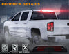 G-PLUS High Mount Rear 3rd Third Brake Light Compatible With 2014-2018 Chevy Silverado GMC Sierra 1500 2500 HD 3500 HD LED Cargo Tail Lamp Black Housing Smoky Red Lens