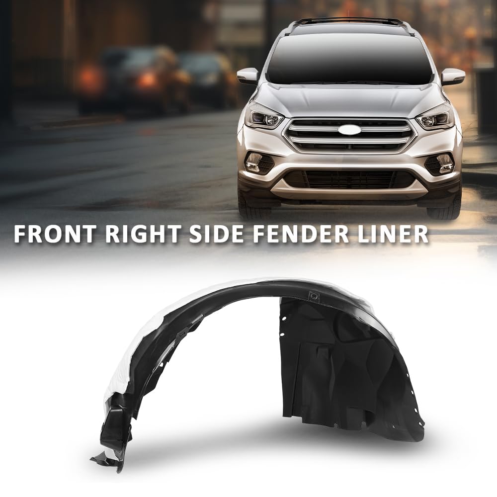 G-PLUS Front Right Fender Liner Inner, Compatible with Ford Escape 2015-2019, Passenger Side, FO1249161, CJ5Z16102B
