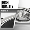 G-PLUS Clear Fog Light Lamps Pair+Black Fog Light Bezel Cover+Switch Compatible with Honda Odyssey 2014 2015 2016 2017 HO2592137, HO2593137