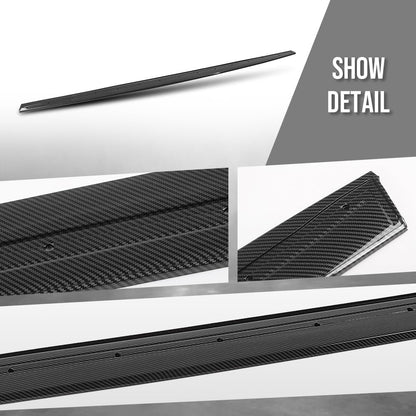 G-PLUS Side Skirts Extension Compatible with BMW F32 F33 F36 4 Series M Sport Models 2014 2015 2016 2017 2018 2019 2020 Carbon Fiber Black