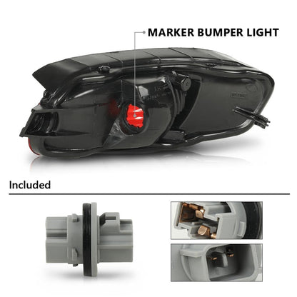 G-PLUS Rear Side Marker Bumper Reflector Light w/o Bulbs Left and Right Side Compatible with RX400H 2006-2008/Fit RX350 2007-2009/Fit RX330 2004-2006 819100E010 81911-48040