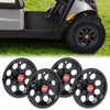 G-PLUS 10" Black Wheel Cover Hub Caps Compatible with EZGO Club Car and Yamaha Golf Cart Hubcaps Set of 4