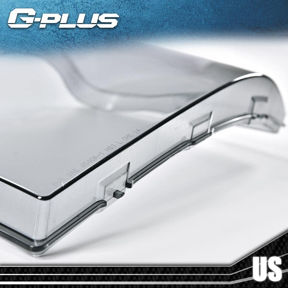 G-PLUS Headlight Lens Cover for GMC Sierra 1500 2500HD 3500HD 2007-2013 Clear Pair Additional Angle