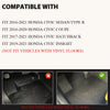 G-PLUS Floor Mats Fit for Honda Civic Sedan & Hatchback 4-Door 2016-2021/Fit Coupe 2-Door 2016-2021 Floor Liners,TPE Custom Fit All Weather Protection Floor Liners,Front & 2nd Row Car Mats Black