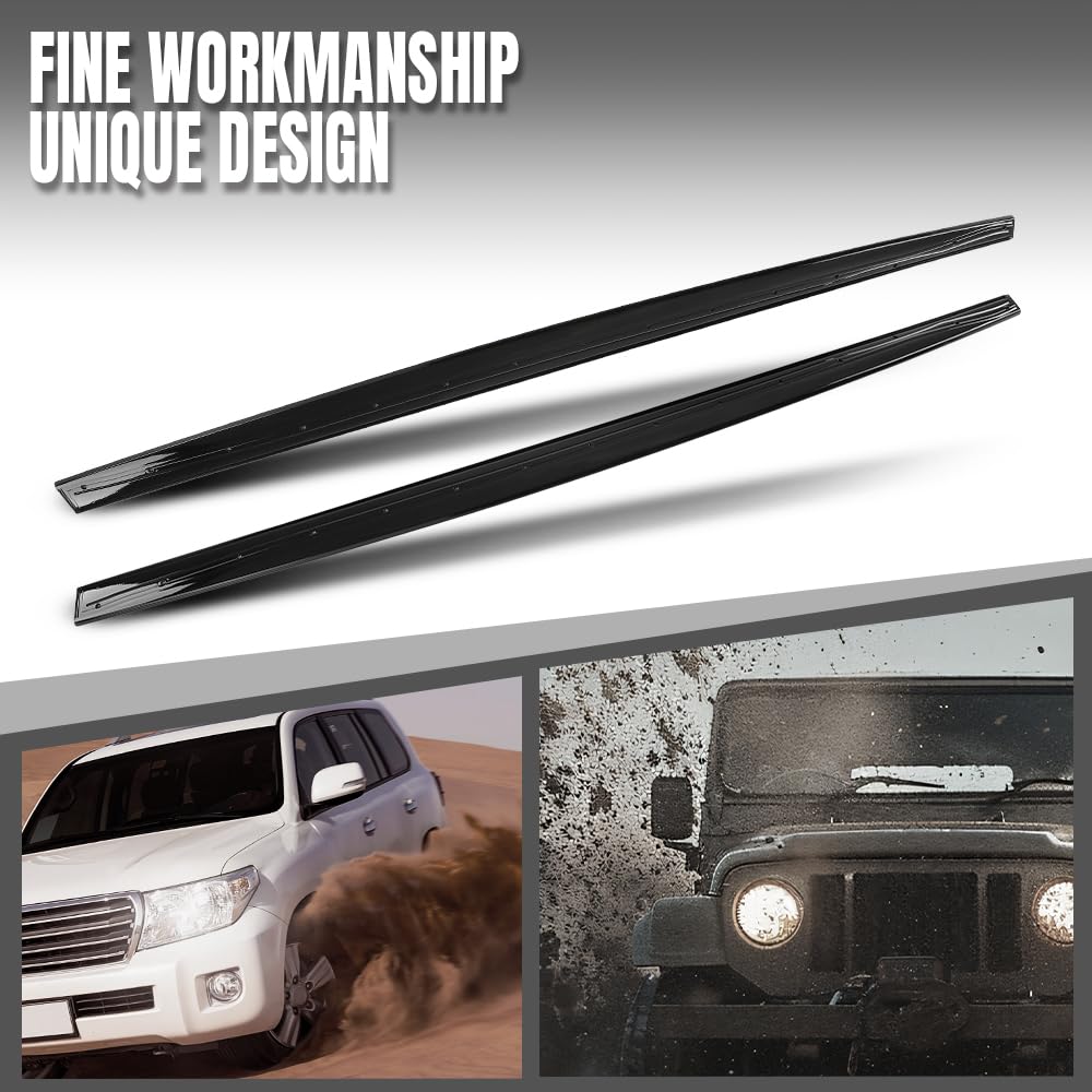 G-PLUS Extension Side Skirt Compatible with BMW F32 F33 F36 4 Series 2014 2015 2016 2017 2018 2019 2020 Gloss Black