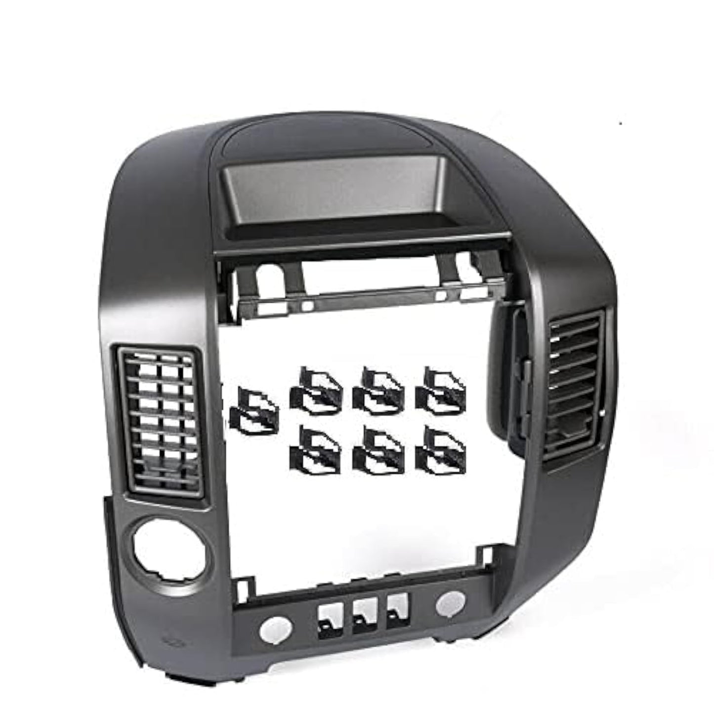 G-PLUS Center Dash Radio Bezel w/o Speaker Bezel Compatible with 2004-2006 Nissan Titan/ 2005-2006 Nissan Armada/ 2004 Nissan Pathfinder Armada 682577S000 AC Instrument Panel Lid