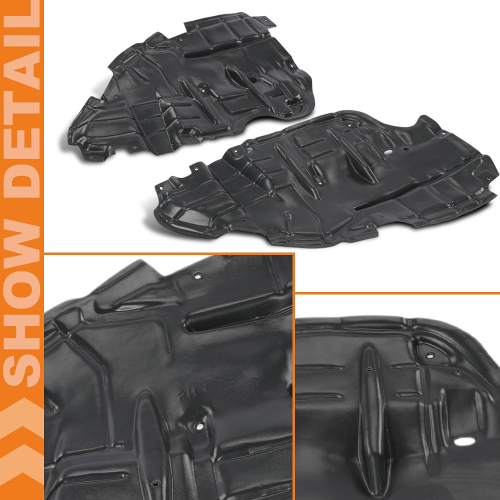 G-PLUS Right & Left Side Under Cover Engine Splash Shield Fit Toyota Camry Special Edition 2016 Fit Toyota Camry 2015 2016 2017 TO1228205, TO1228204,5144106220, 5144206210 Black