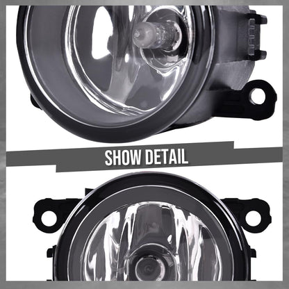 G-PLUS Fog Lights Compatible with Ford Focus 2012 2013 2014 Fit S SE SEL Titanium models LH & RH Fog Lamps with Chrome Fog Cover 4F9Z15200AA CP9Z17E810C CP9Z17E811C BM51-19953-AD BM51-19952-AD