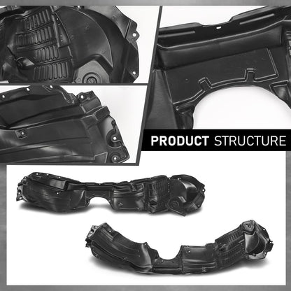 G-PLUS Pair Front Fender Liners Inner Assembly, Compatible with Toyota Highlander 2008-2010, Left Driver & Right Passenger Side 2PCS, TO1248150C, TO1249150C