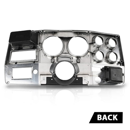 G-PLUS Dash Bezel Gauge Cluster Cover W/o AC Compatible with 1975 1976 1977 1978 1979 1980 Chevy GMC Pickup Truck W/o AC Black