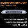 G-PLUS Third 3rd Brake Cargo Light Compatible With 2001-2004 Nissan Frontier Pickup Rear Roof Center High Mount Tail Lamps Replacement Black Housing Clear Lens