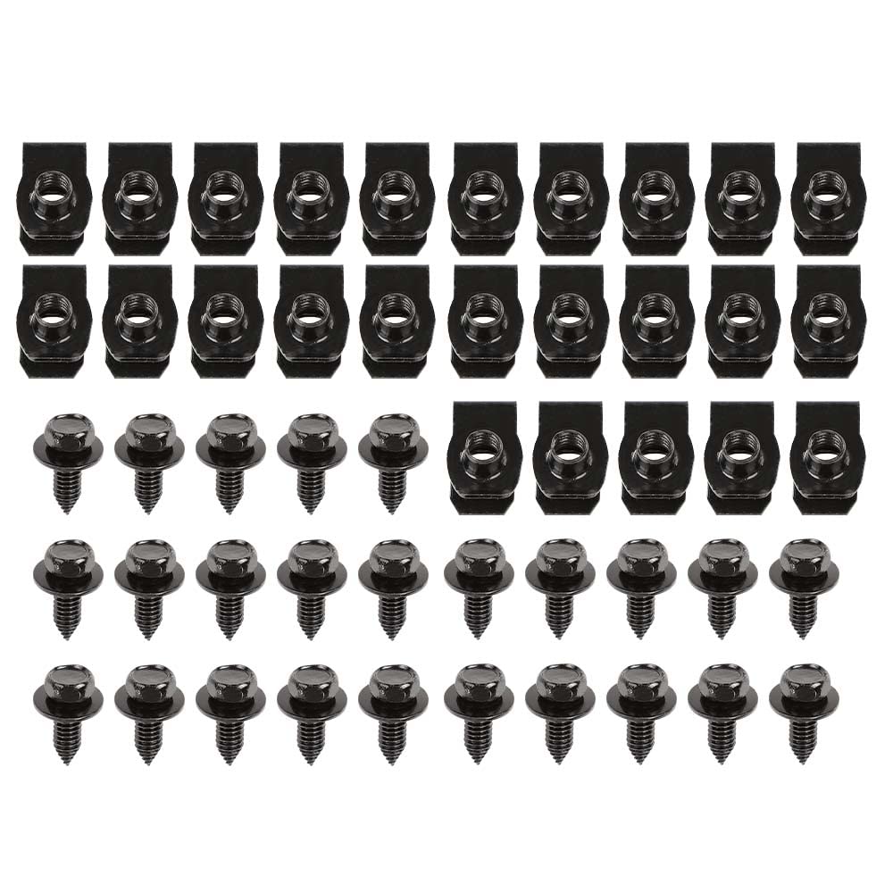 G-PLUS Fender Bolts & U Nuts 5/16-18 x 7/8" x 3/4" Washer 1/2" Hex Head 50pc