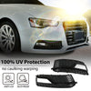 G-PLUS Black Front Bumper Fog Light Grilles Covers Driver and Passenger Side Fit Audi A5 S-Line S5 2013-2016 /Only Fit S-Line S5 Bumper Models/Not Fit For A5 Basic Version 8T0807681K 8T0807682K