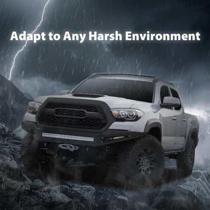 G-PLUS Front Upper Grille Outer Frame Surround Compatible with Toyota Tacoma 2016-2022 Matte Black