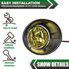 G-PLUS Front Bumper Fog Light Kit Compatible With 2010-2013 Chevy Camaro(NOT Fit For ZL1 Models or RS (RALLY SPORT) Models) GM1038118 GM1039118 Fog Lamps Wiring & Switch Kit (Yellow Lens)