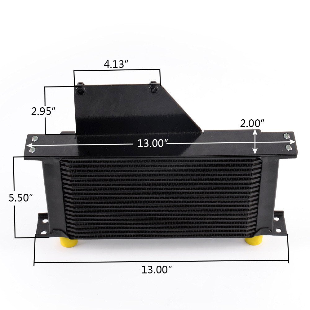 19 Row AN10-10AN Aluminum Transmission Engine Oil Cooler Thermostat Kit Compatible For Subaru Impreza WRX STi 2001 2002 2003 2004 2005