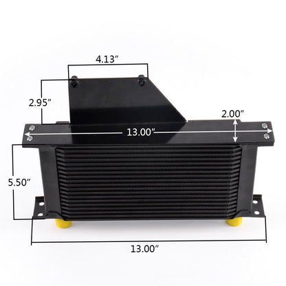 19 Row AN10 Aluminum Engine Transmission Oil Cooler Kit Compatible For Subaru Impreza WRX STi 2001 2002 2003 2004 2005