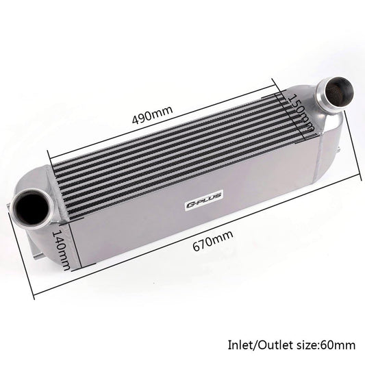 G-PLUS Front Mount Performance Turbo Intercooler, Compatible with BMW 1 Series F20 F21 / 2 Series F23 / 3 Series F30 F31 F34 / 4 Series F32 F33 F36 2010-2015