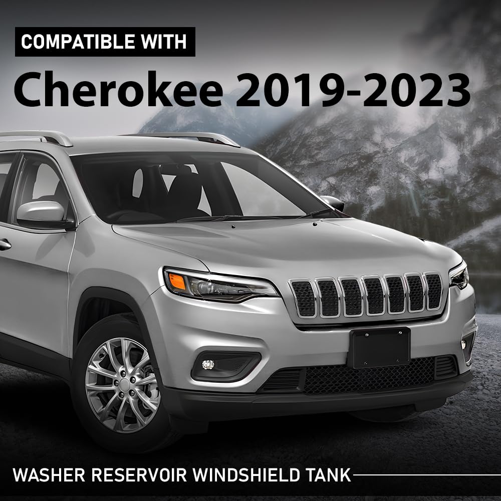 G-PLUS Washer Reservoir Windshield Tank Compatible with Jeep Cherokee 2019-2023 8406291AA-PFM