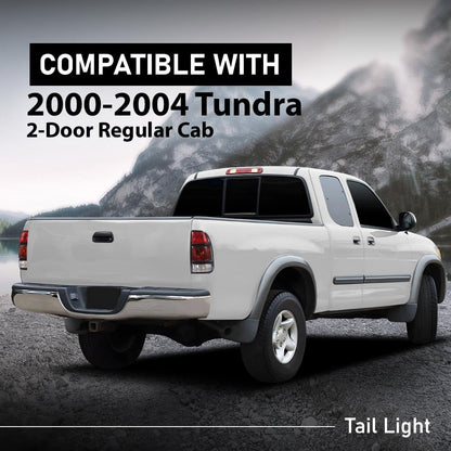G-PLUS Tail Lights w/Blubs Compatible with Toyota Tundra 2-Door Regular Cab 2000-2004,Not Fit Crew Cab or Double Cab,Not Fit Models w/Stepside Beds Driver & Passenger Luces TraserasAssembly
