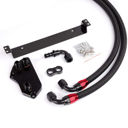 G-PLUS 10 ROW AN10 Aluminum Oil Cooler Kit Fit For Bmw 3 Series F30 F35/N20 316 320
