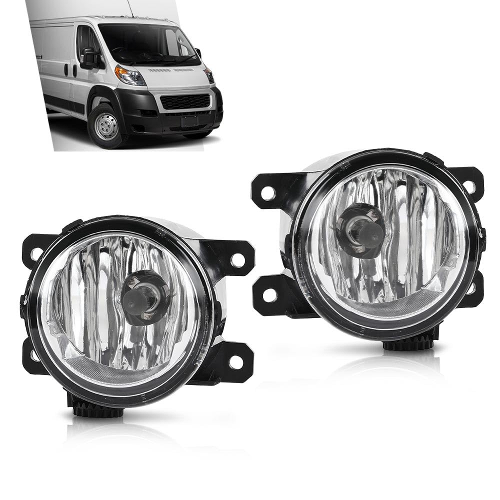 G-PLUS Fog Light Lamp Set Left Right Compatible with Ram Promaster 1500 2500 3500 2014-2022 AC2592111N